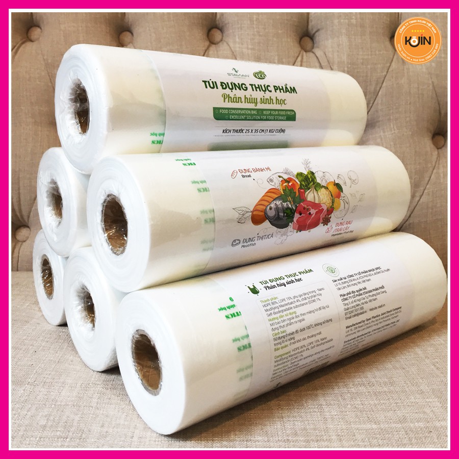 Cuộn 500g Túi Đựng Thực Phẩm Tự Huỷ Green Eco