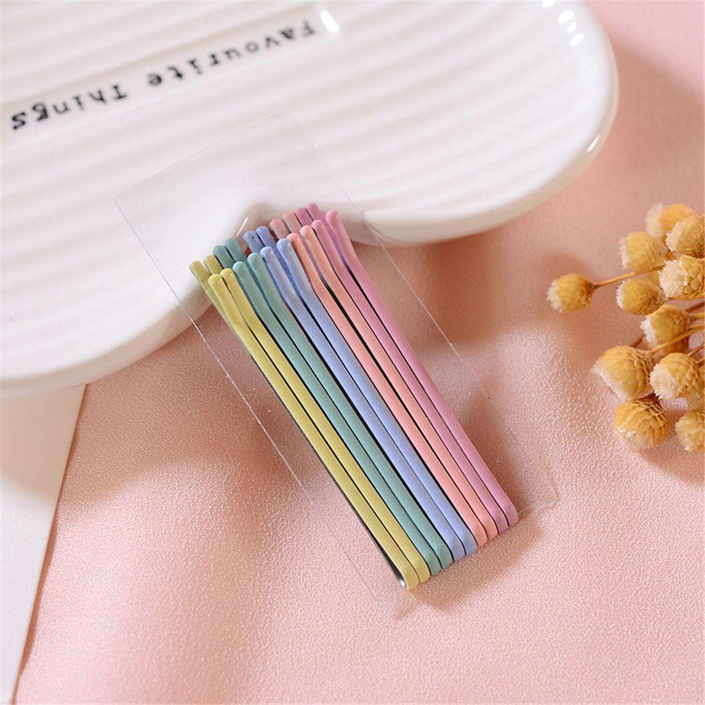 FUTURE 10pcs Korean Style Curly Wavy Grips Hairstyle Hairpins Children Hair Clip Candy Color Clip Women Bobby Pins New Metal Baking Paint Styling Hair Accessories Girl Hairpin