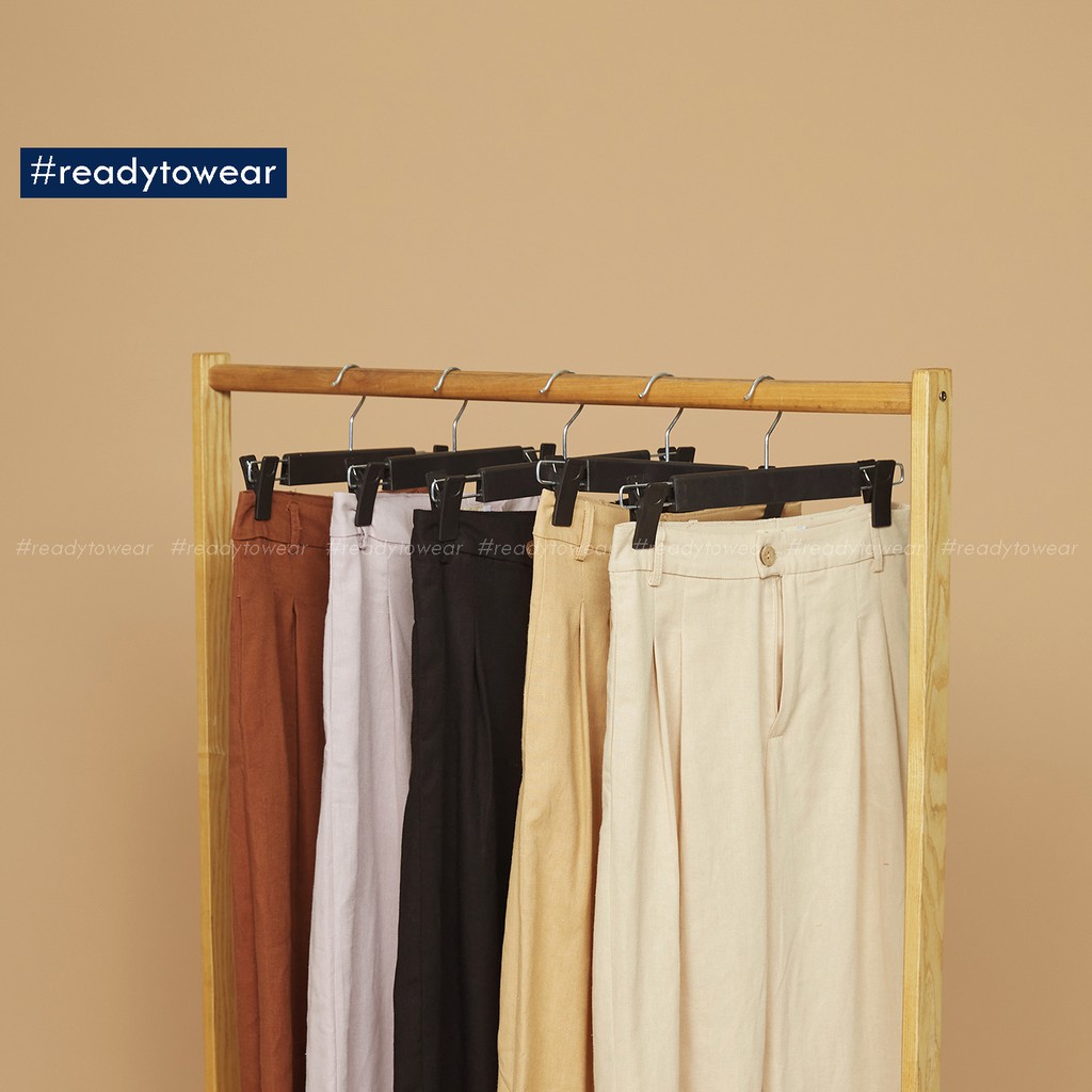 Quần ống suông nữ cạp cao - quần cullotes ống xuông rộng dài lưng cao công sở - linen pants trousers Q01