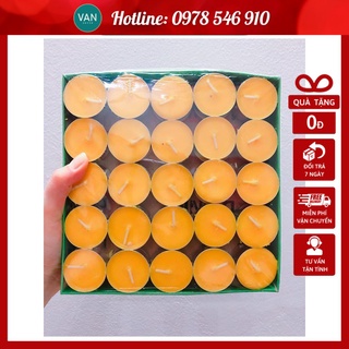 Nến tealight màu vàng - hộp 100 viên