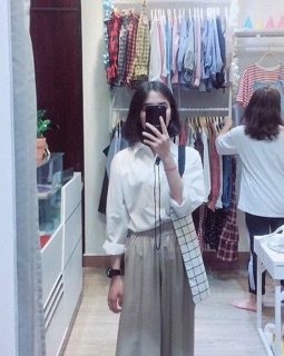 Sơ mi oversize trơn