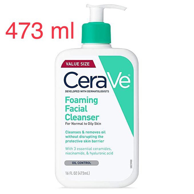 Sữa rửa mặt CeraVe Foaming Facial Cleanser chính hãng từ Mỹ nhập máy bay chất lượng tuyệt hảo