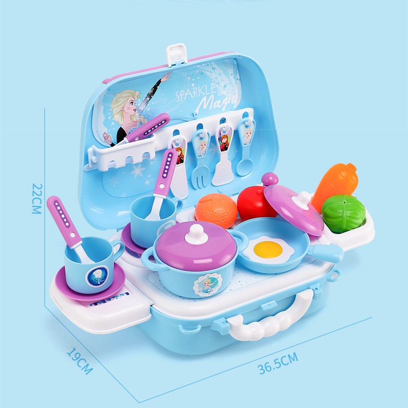 Đồ Chơi Trẻ Em Frozen Girls Elsa Anna Kitchen/Makeup Toys Giả Vờ Chơi đồ Chơi Mainan Budak Perempuan Role Play Pretend Set Cooking Toy Đồ Chơi Nhà Bếp / Trang điểm