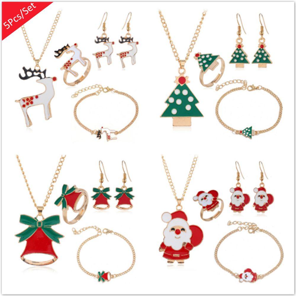 Set 5 Vòng cổ Mặt Giáng Sinh Mới