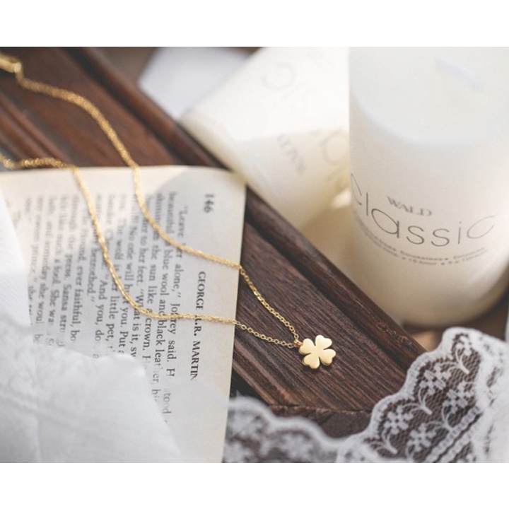 Dây chuyền titan cỏ 4 lá không gỉ WN2239