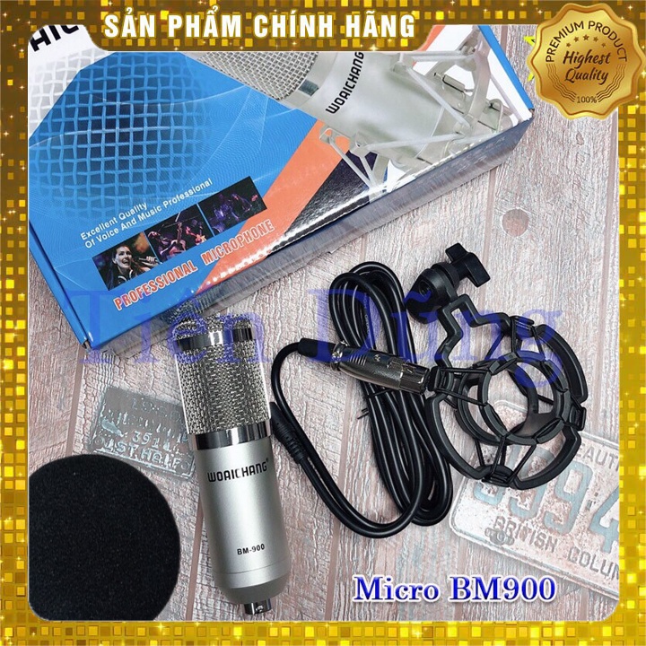 [Mã ELHACE giảm 4% đơn 300K] Mic Thu Âm BM900 Woaichang Hát Karaoke, Thu Âm Cực Tốt