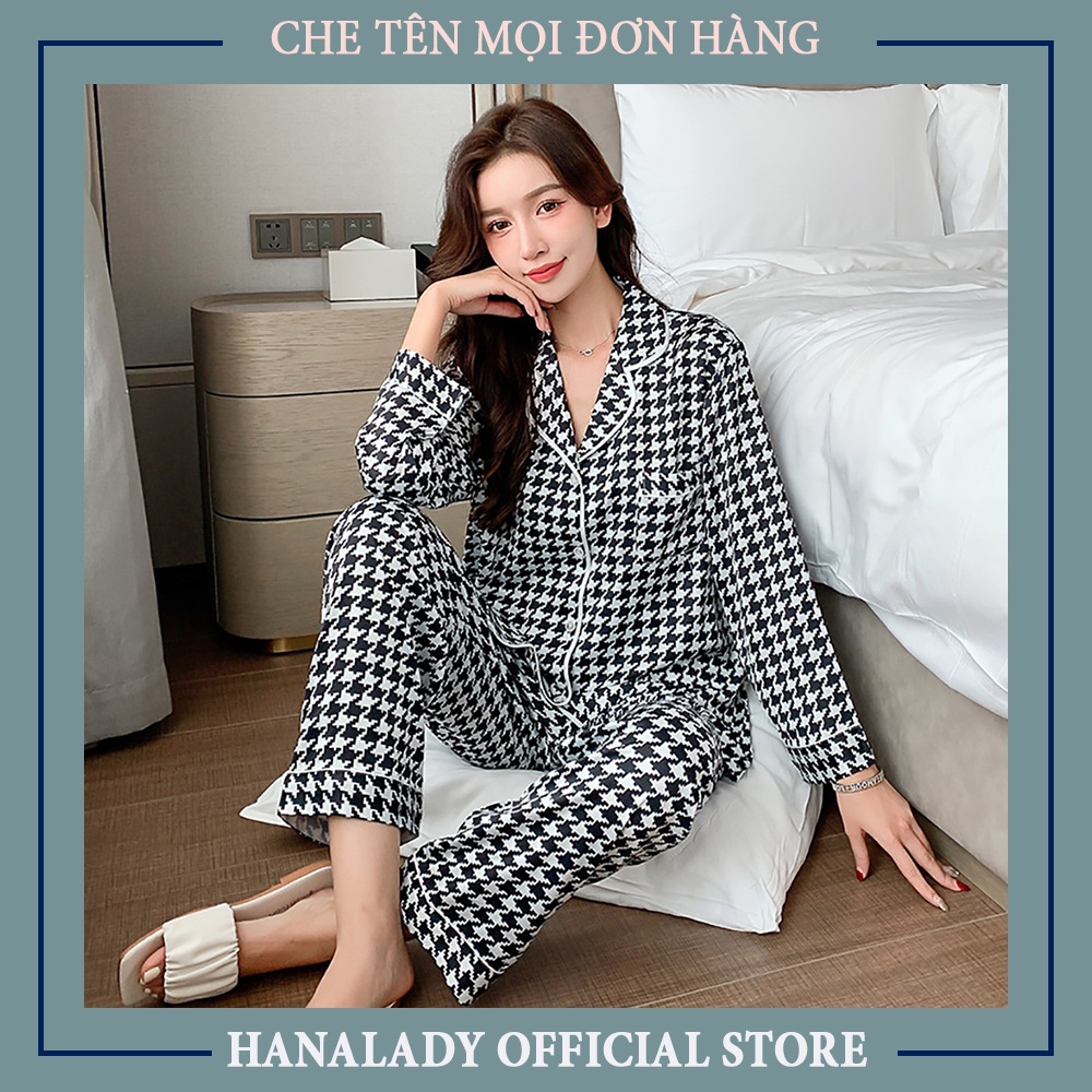 Pyjama lụa - bộ đồ ngủ mặc nhà sang trọng chất liệu lụa cao cấp P535