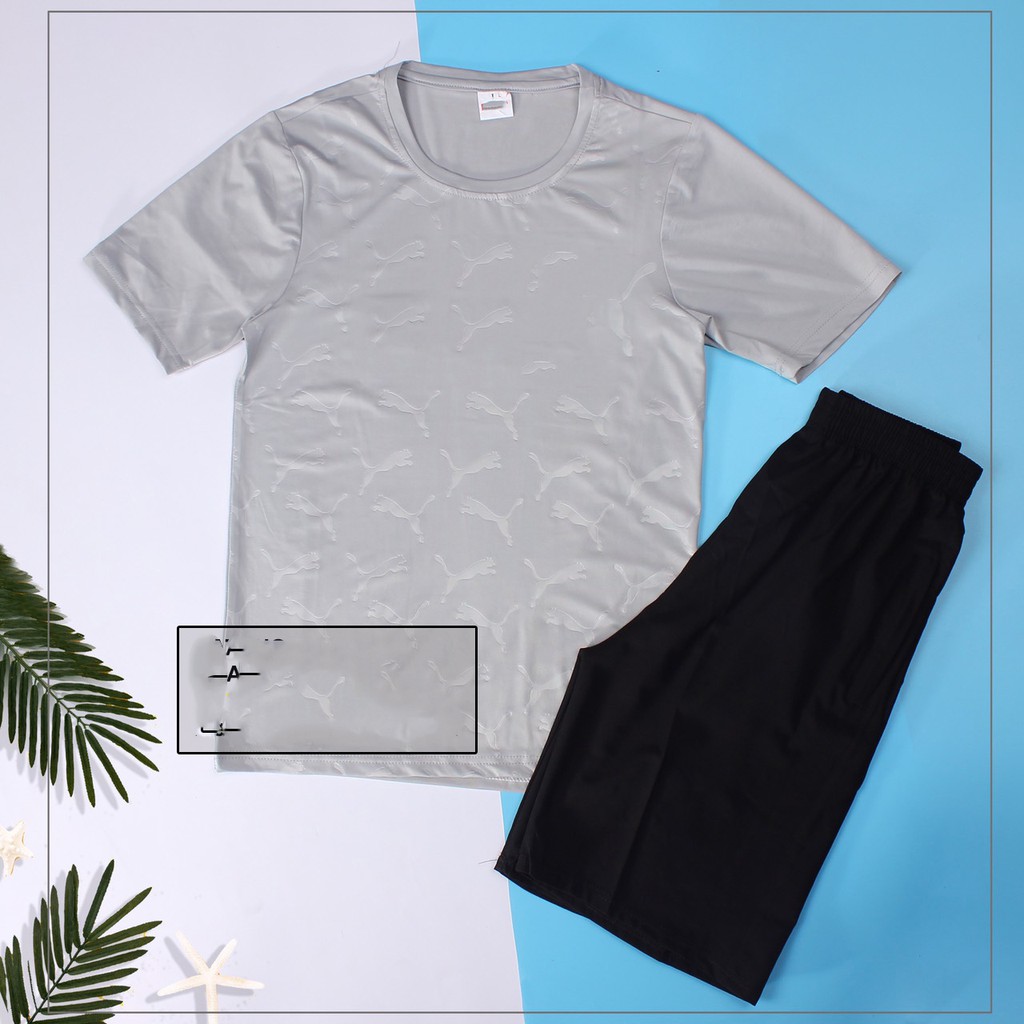 Bộ Quần Áo Thể Thao Mùa Hè Cộc Tay Vân Báo Mềm Mại PM11 | BigBuy360 - bigbuy360.vn