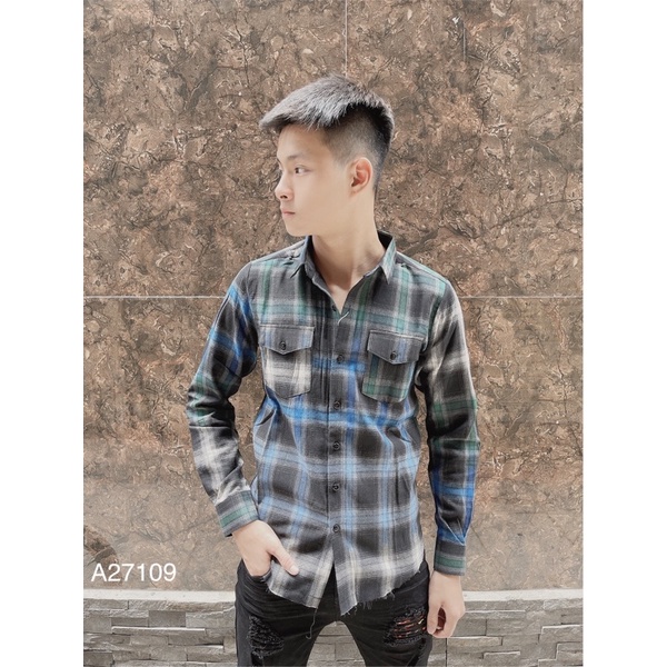 Sơ Mi Kẻ BBR Có Túi Cho Nam - Sơ Mi Nam Hàng Đẹp