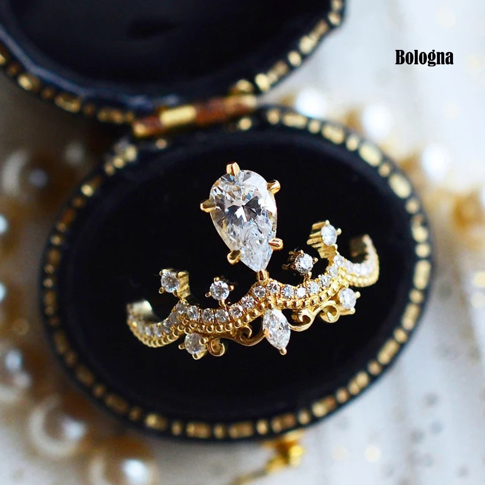 Nhẫn HợP Kim HìNh Vương MiệN ĐíNh Đá Sang TrọNg