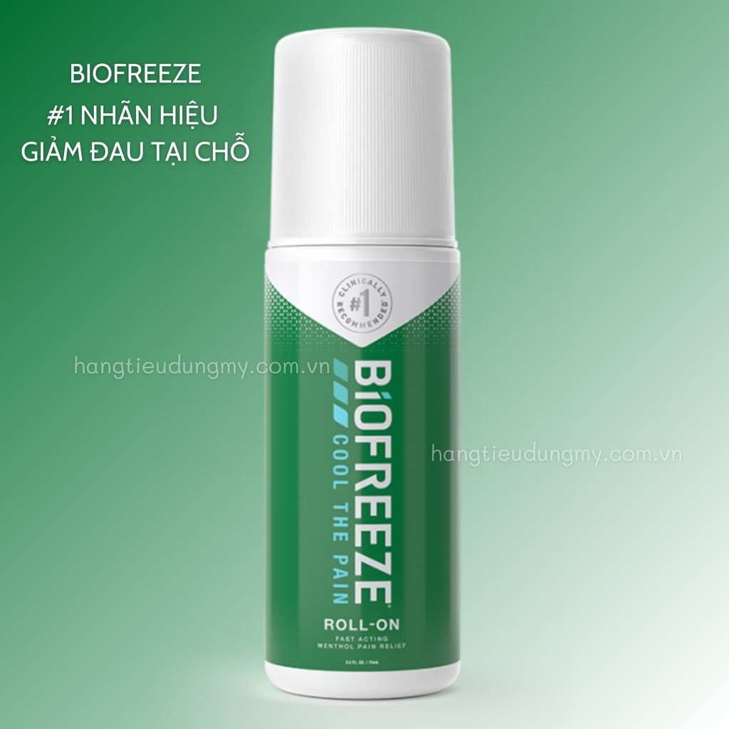 LĂN XOA BÓP GIẢM ĐAU BIOFREEZE PAIN RELIEF ROLL ON 74ML