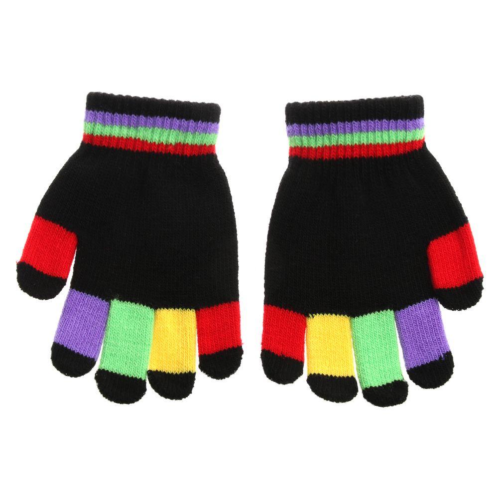 MIHAN1 Hot Non-slip Gloves Magic Anti-slip Rubber Knitted Boy Girl Ski Winter Stretch Warm Kids Children/Multicolor