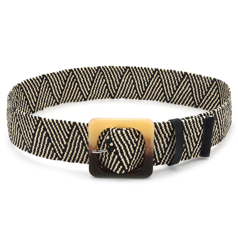 Dây Thắt Lưng Bện Rơm Bản Rộng Nhiều Màu Sắc Phong Cách Bohemian Cổ Điển Thời Trang Cho Nữ