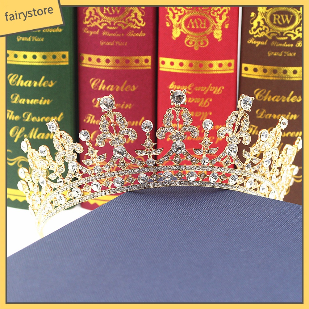 Vương miện đội đầu đính kim cương lấp lánh sang trọng công chúa cho nữ