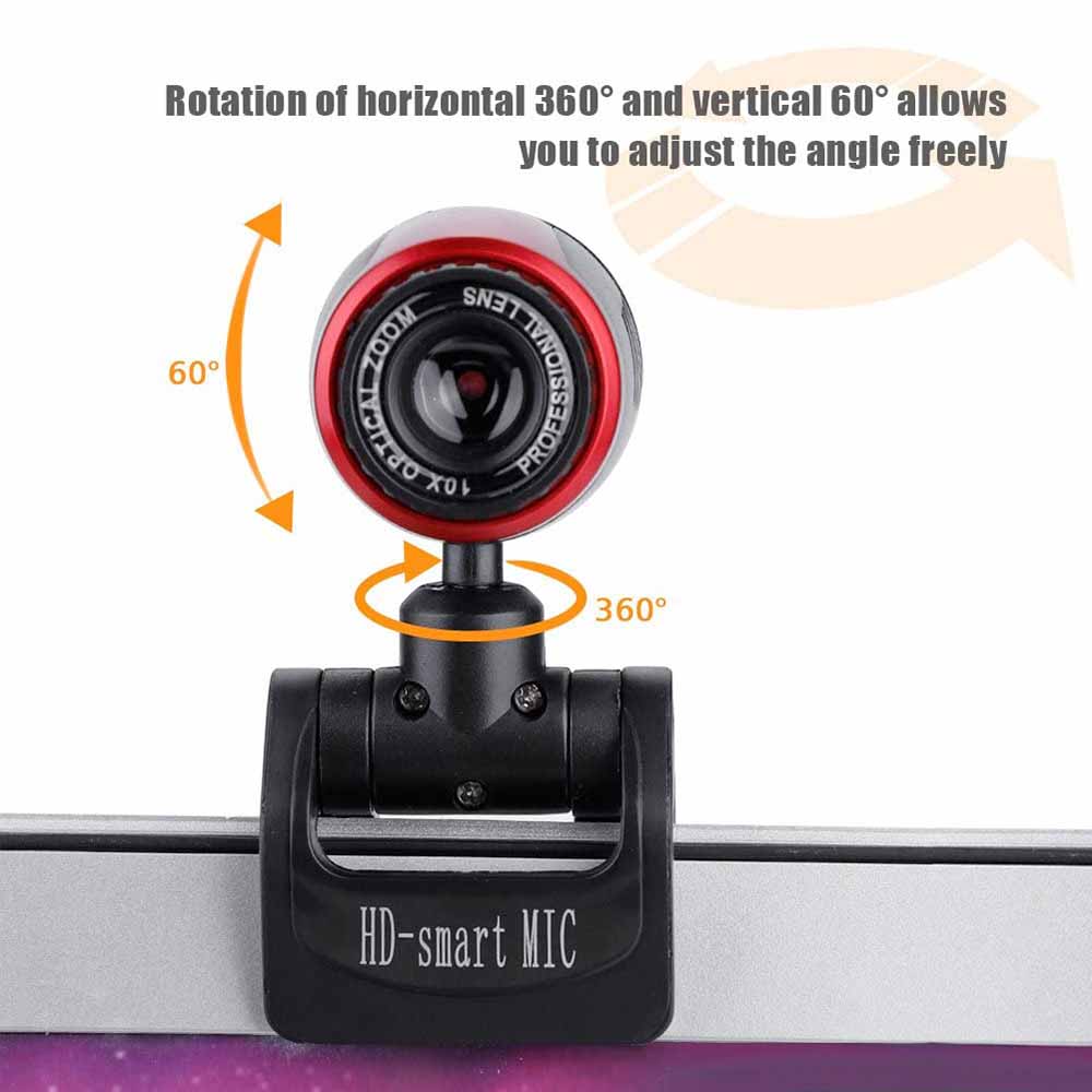 Webcam USB 2.0 có thể xoay kèm micro cho máy tính/Laptop | BigBuy360 - bigbuy360.vn