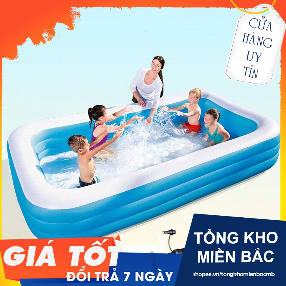 (kèm bơm điện) Bể bơi khủng lồ 2m5 (Tổng Kho MB)