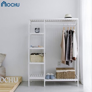 Kệ Treo Quần Áo OCHU Khung Gỗ Thông 2 Ngăn Double Hanger White