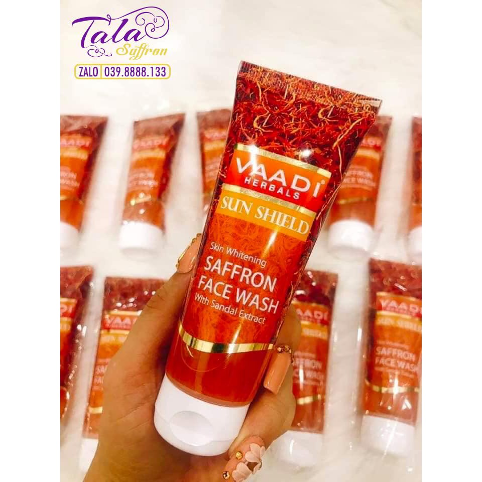 Sữa Rửa Mặt Saffron VAADI Tinh Chất Nhụy Hoa Nghệ Tây Date 2023 - Dành cho mọi loại da - chăm sóc da