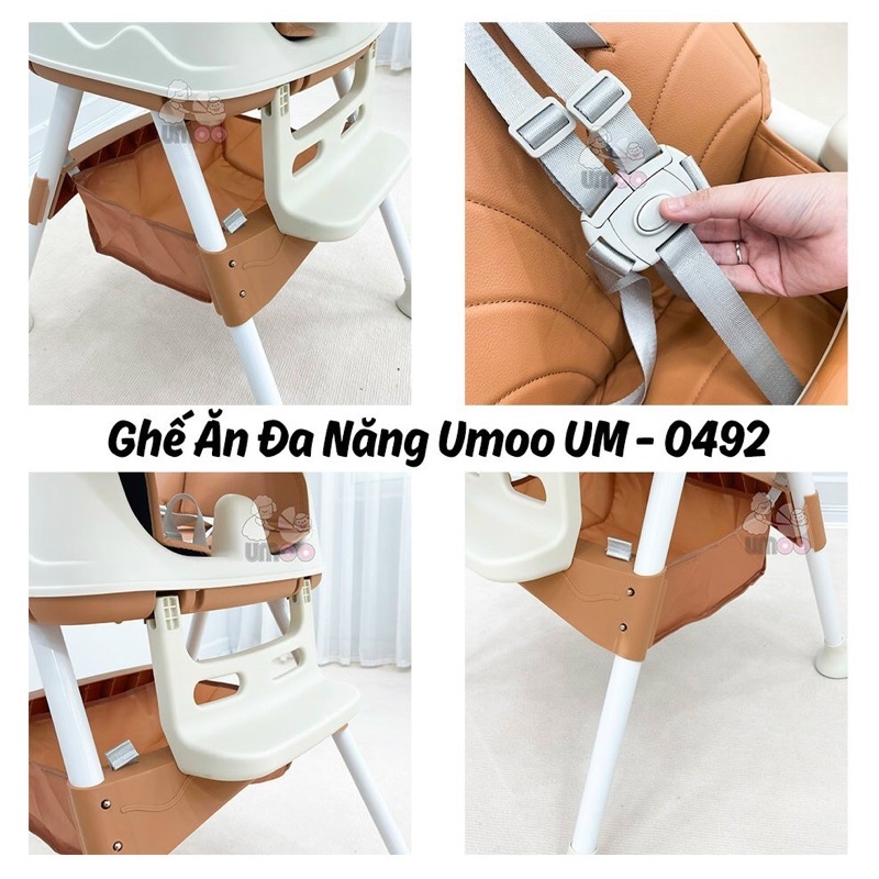 Ghế Ăn Dặm Đa Năng Có Bánh Xe Cao Cấp Umoo UM - 0492