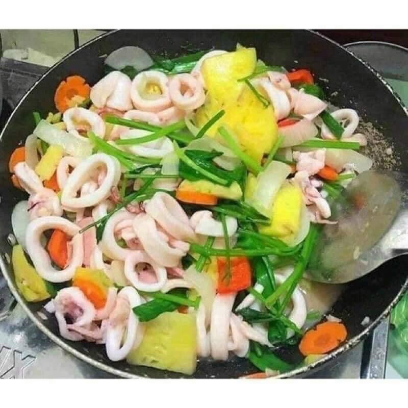 Mực vòng cắt sẵn loại ngon gói 1kg
