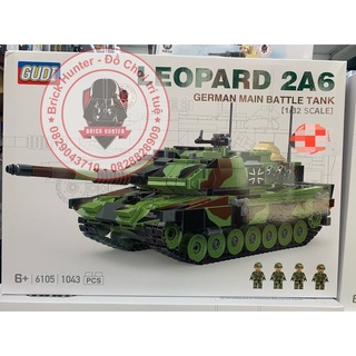 Xếp Hình Army Modern War Gudi 6105 Xe Tank Leopart 2A6 chủ lực của Đức - 1043 chi tiết