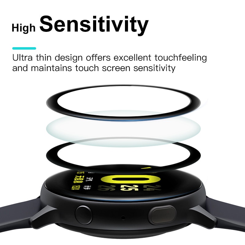 Miếng dán mềm 20D bảo vệ toàn diện màn hình chống trầy xước cho Samsung Galaxy Watch Active 2 40mm 44mm kèm phụ kiện