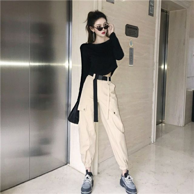 Order  quần jogger kaki ulzzang kèm thắt lưng siêu chất ( ảnh thật ở cuối)