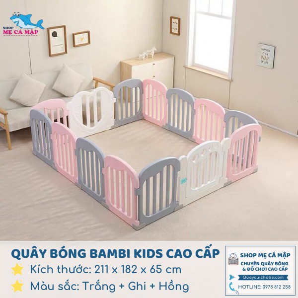 [Mã 267FMCGSALE giảm 8% đơn 500K] Quây cũi nhựa phối Hồng Ghi độc quyền, hàng đẹp loại I cao 65cm