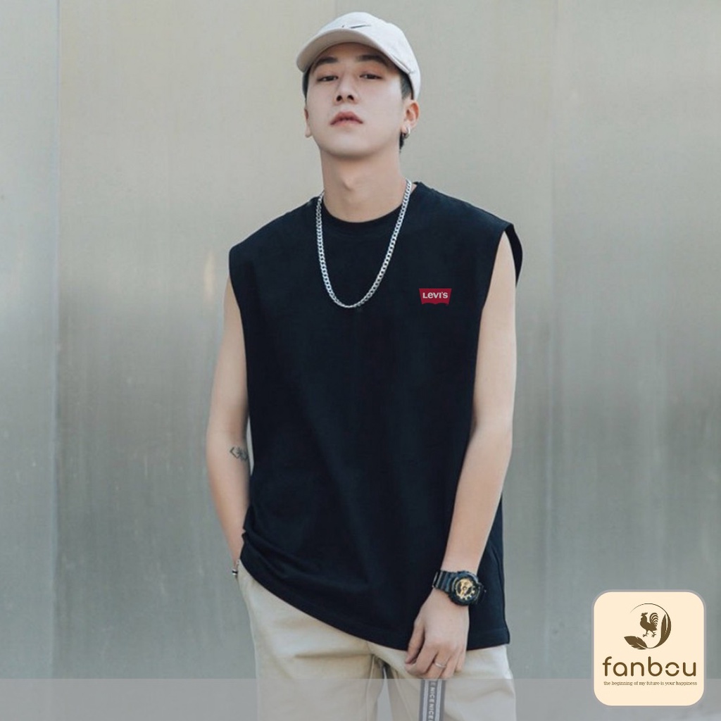 Áo Thun Cotton Nam Tanktop Gym Sát Nách Rộng - AT005C - FANBOU