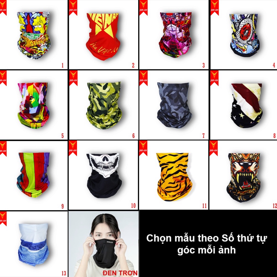[CHO CHỌN MẪU] - Khăn ống đa năng chống nắng - khăn phượt đa năng chống bụi cao cấp đi giao hàng - đi tour