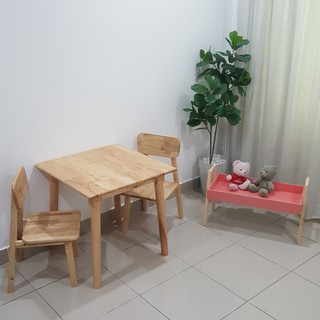 BÀN GỖ VUÔNG GHẾ 60x60