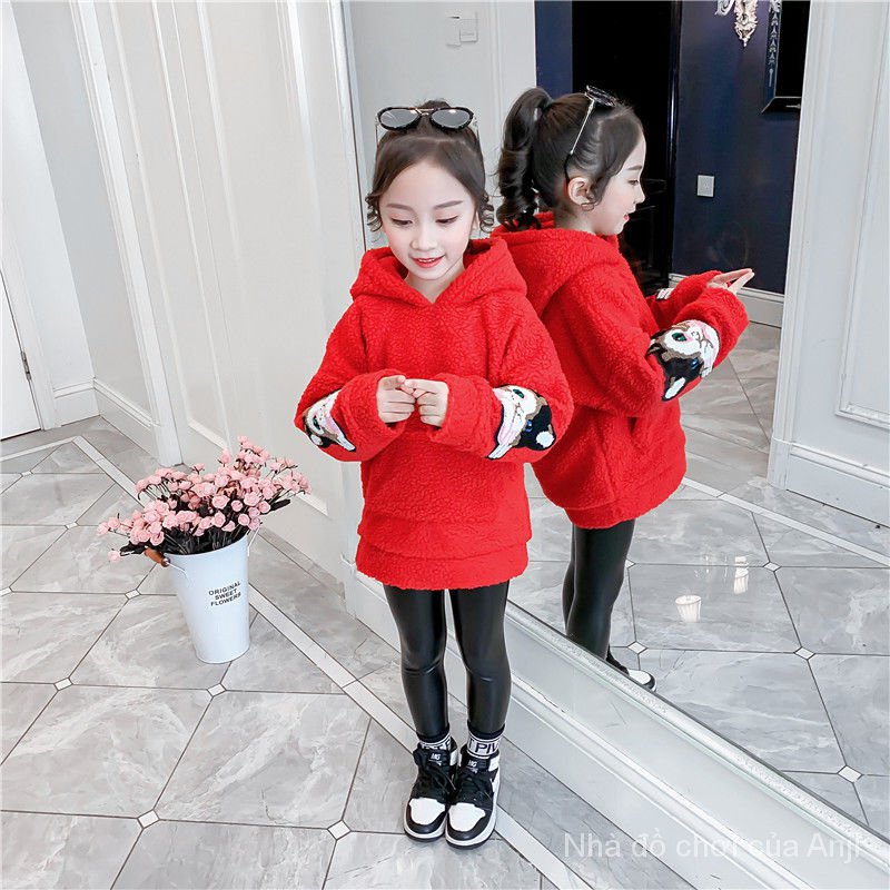 Autumn And Winter Girl Sheepskin Plus Thick Sweater