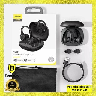 Tai Nghe Baseus W17 True Wireless Earphone Chống Thấm Nước Ip55, Cảm Ứng Thông Minh Kèm Dock Sạc Không Dây