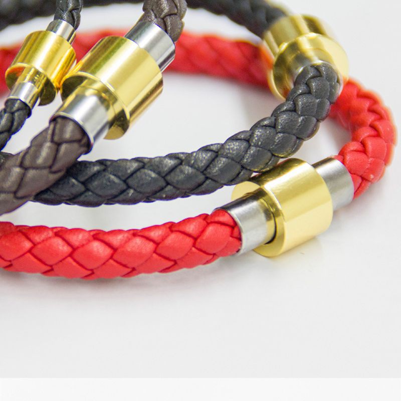 Vòng đeo tay bằng da dành cho fan hâm mộ nhóm nhạc bằng thép titan