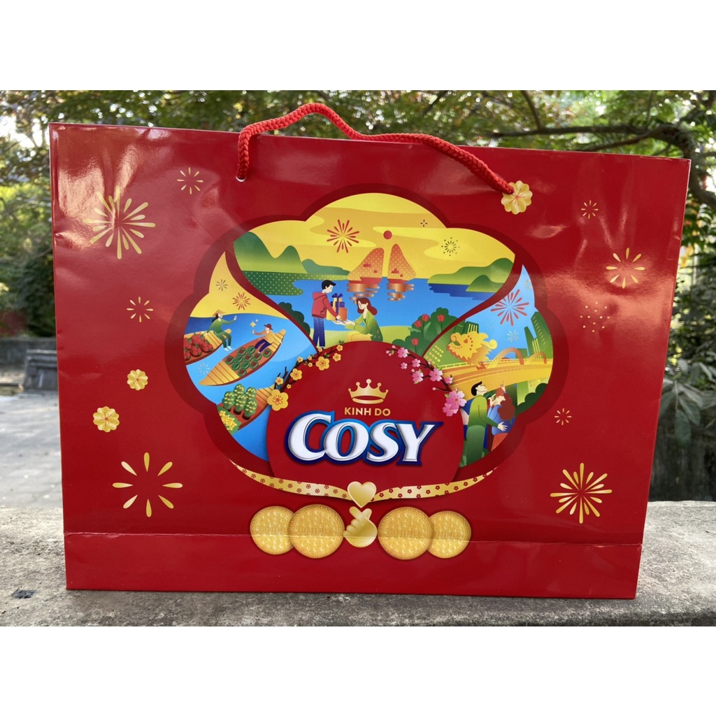 BÁNH QUY SỮA COSY MARIE 576G (24 GÓI) có quai xách