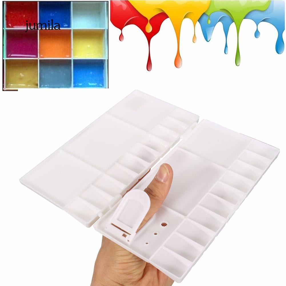 Khay nhựa đựng màu vẽ 25 ngăn có lỗ cầm tay tiện lợi