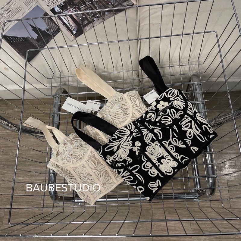 Áo Ren Dây Cup Ngực Baube