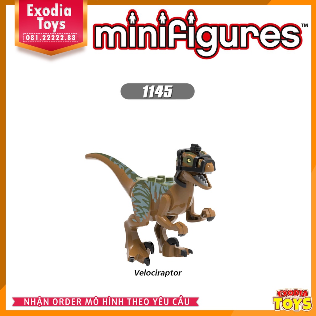 Xếp hình Minifigure Khủng Long Công viên kỷ Jura : Jurassic Park - Đồ Chơi Lắp Ghép Sáng Tạo - X0243