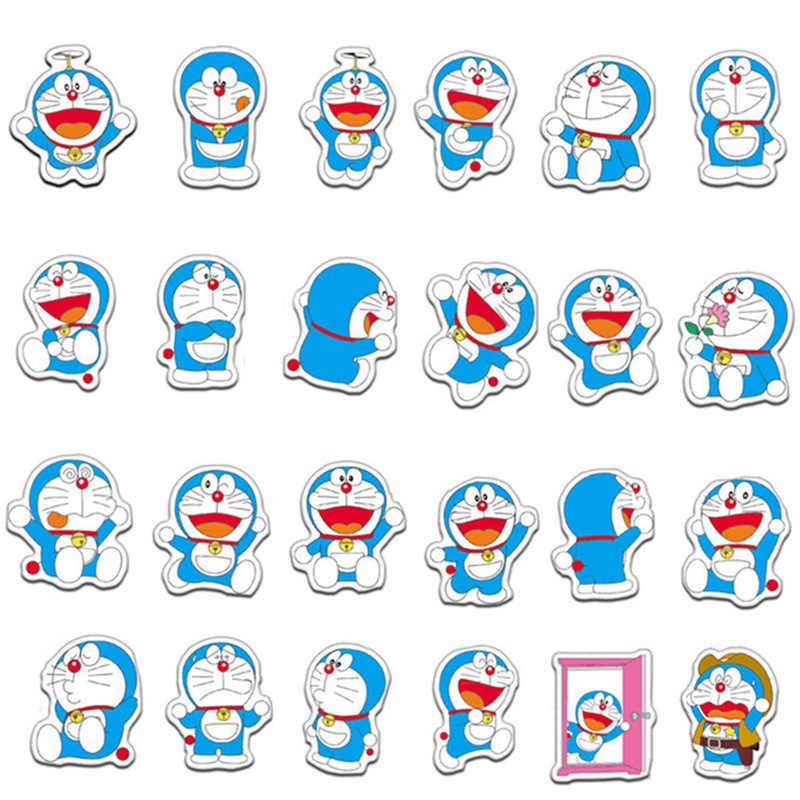 Set 61 Miếng Dán Trang Trí Xe Ô Tô Hình Doraemon Đáng Yêu