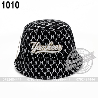 Combo 2 Nón bucket MLB Monogram NY đen