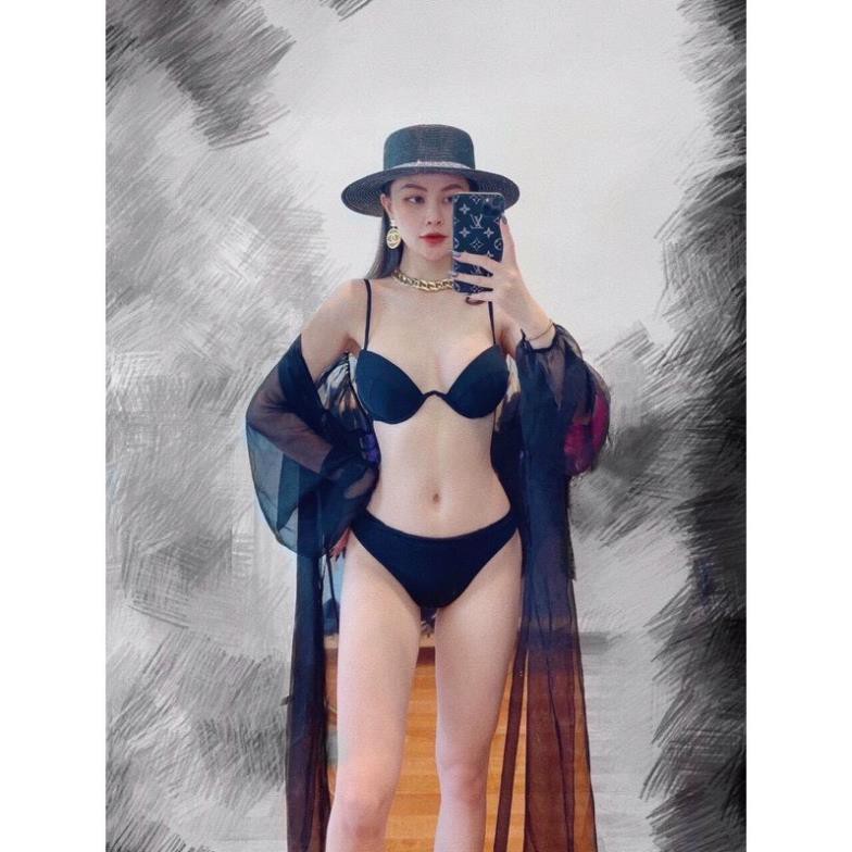 Áo Khoác Kimono Đi Biển Dáng Dài Hai Màu, Áo Choàng Bikini Voan Tay Kiểu [Ảnh Chụp Thật] - OK009 ་