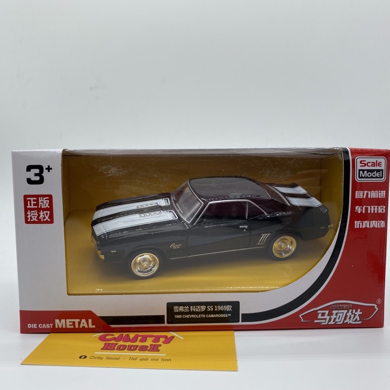 Mô hình ô tô kim loại Chevroles Camaro 1969 tỷ lệ 1:36 dùng trang trí, bộ sưu tập, đồ chơi cho bé