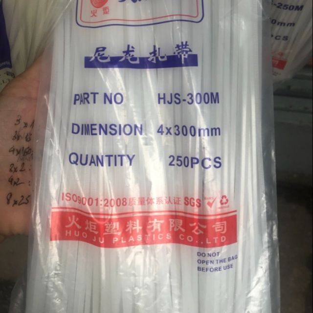 Dây thít 4x300 gói 250 cái