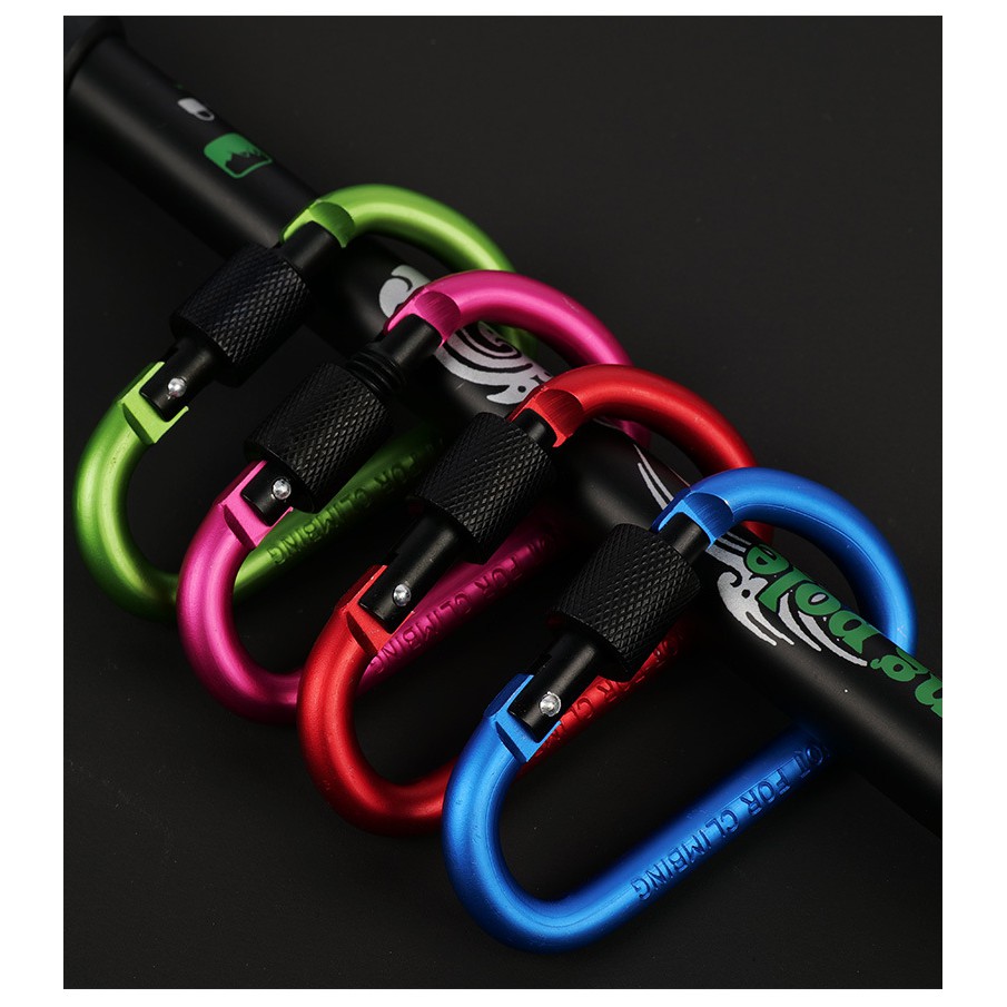 [CHỌN MÀU THEO SỞ THÍCH] Móc khóa Carabiner hình chữ D bằng hợp kim nhôm, móc khóa du lịch đa năng nhiều màu sắc. | BigBuy360 - bigbuy360.vn