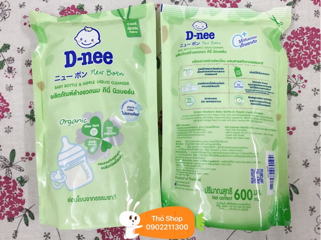 Nước rửa bình sữa Dnee túi