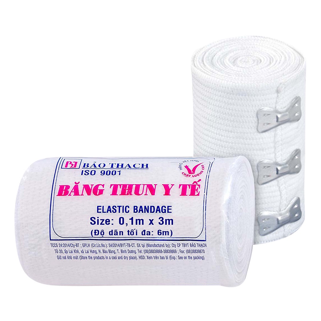 ✅ BĂNG THUN 1 MÓC ,2 MÓC, 3 MÓC BẢO THẠCH - Cố định Băng gạc, Băng bó Tay chân Gãy xương, Chấn thương chỉnh hình,Thẩm mỹ