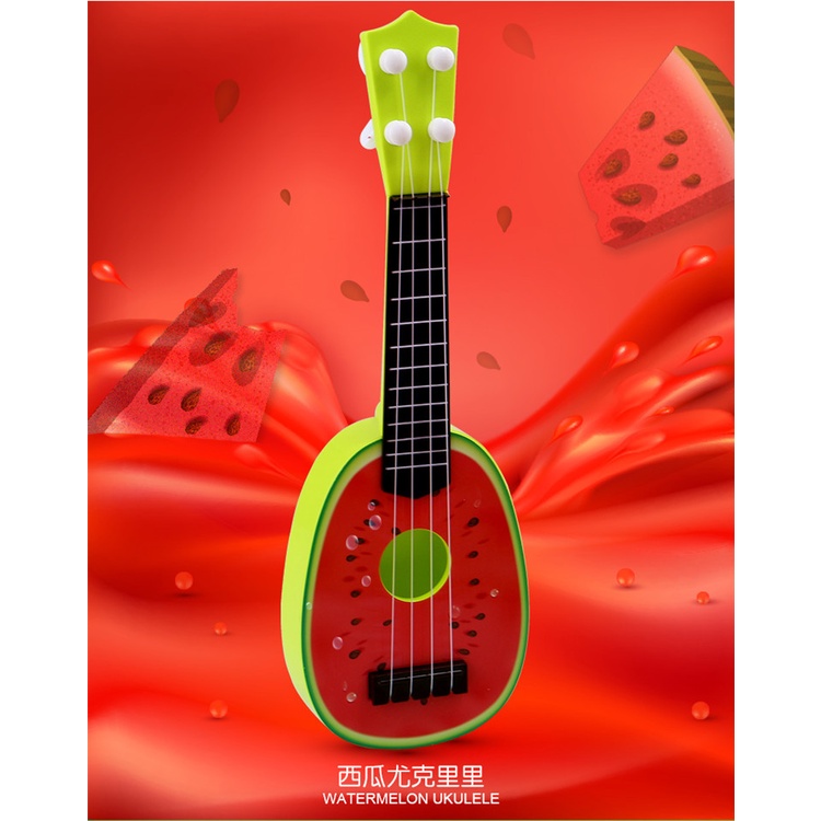 Đàn Dưa Hấu Ukulele Mini 32cm Trái Cây cho bé - Đàn hoa quả