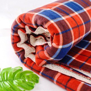 Chăn lông cừu kẻ caro siêu nhẹ, siêu ấm1.5m x 2m