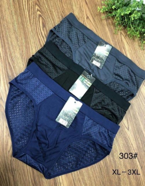 Hộp quần lót nam 𝑭𝒓𝒆𝒆𝒔𝒉𝒊𝒑COMBO Hộp 4 Quần Sịp Đùi Thông Hơi Men