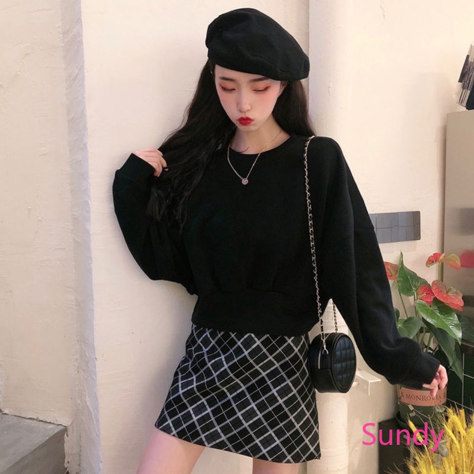 Áo len tay dài cổ chữ V form rộng phong cách Hàn Quốc cho nữ